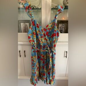 NWT LC Lauren Conrad Plus Size Wrap-Style Floral Midi Sun Dress size 1X